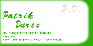 patrik duris business card